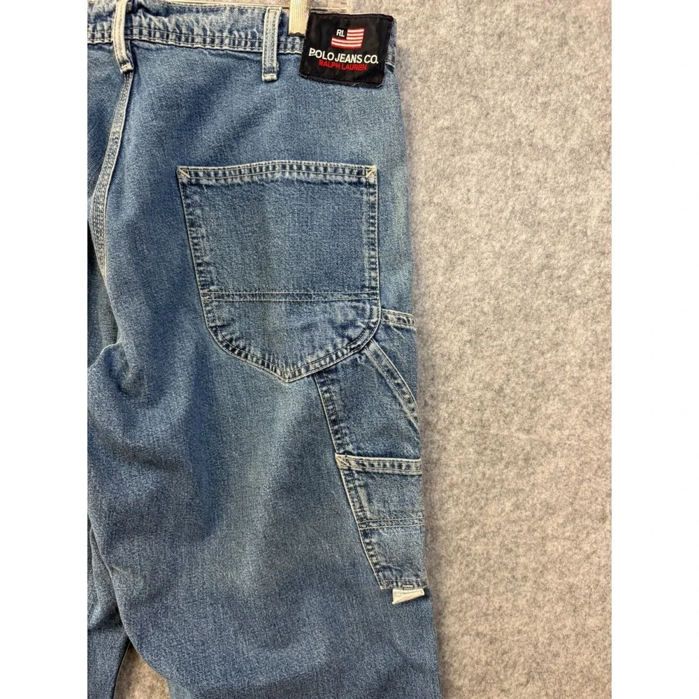 Polo Jeans Co. Ralph Lauren Men Blue Vintage Carpenter Denim Jeans Sz 31x32